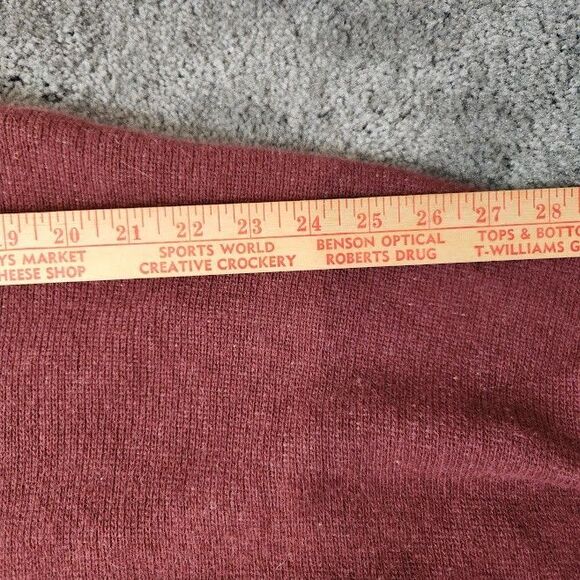 Womens Authentic Arandu Poncho Fringed Edges Maroon Geometric Design Size Large - Picture 6 of 7